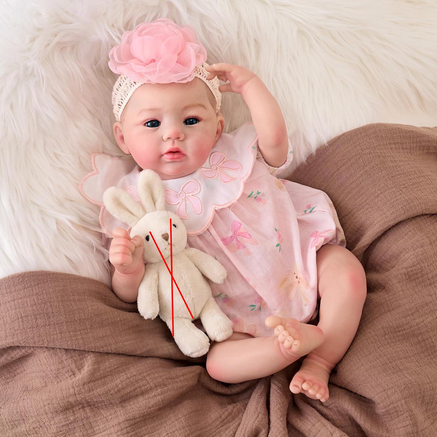 아비게일 48cm, 실제와 흡사하게 제작된, 페인트로  - Reborn Baby Doll Silicone Realistic 리뷰 및 가격