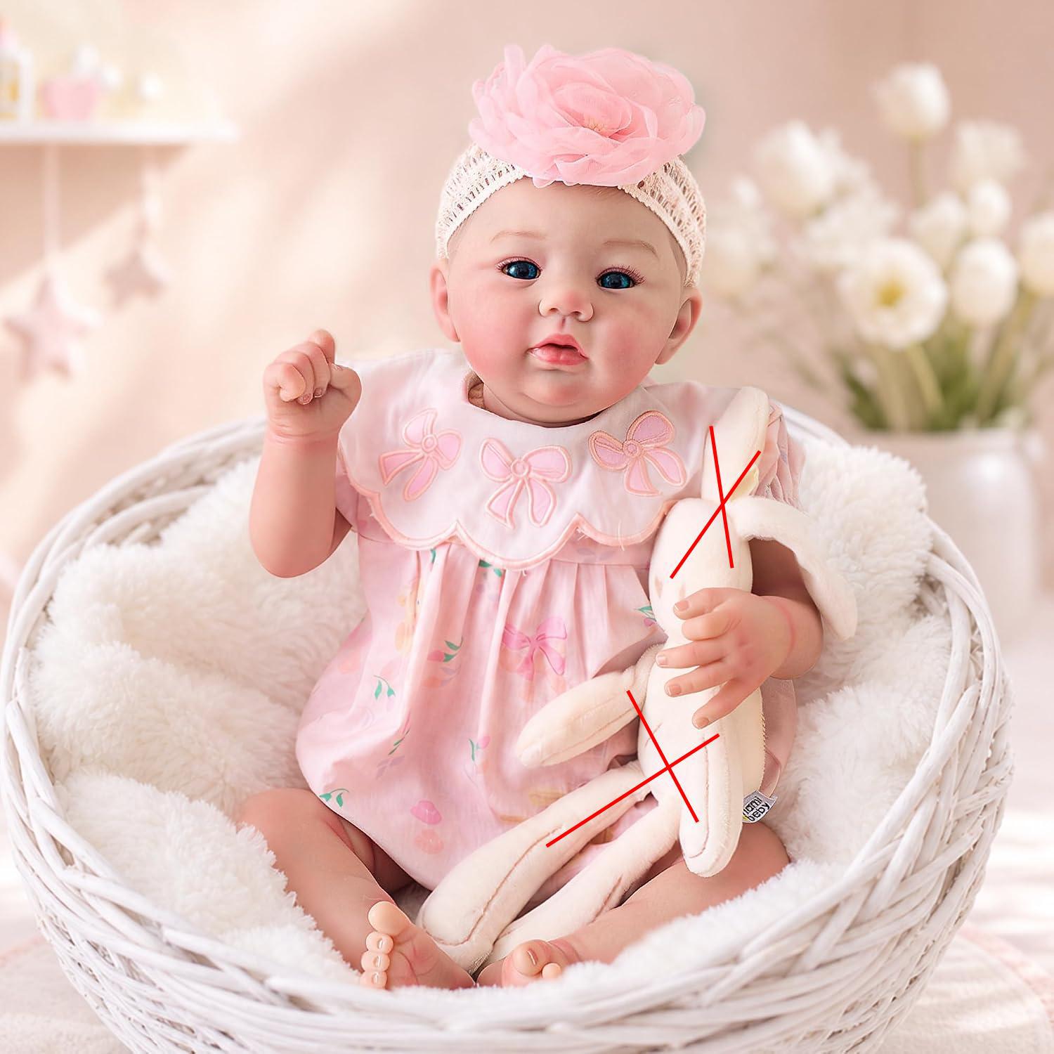 아비게일 48cm, 실제와 흡사하게 제작된, 페인트로  - Reborn Baby Doll Silicone Realistic 리뷰 및 가격